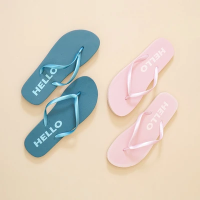 Gambar Ataru Ukuran 38 Sandal Jepit Wanita Hello Flip Flop - Pink