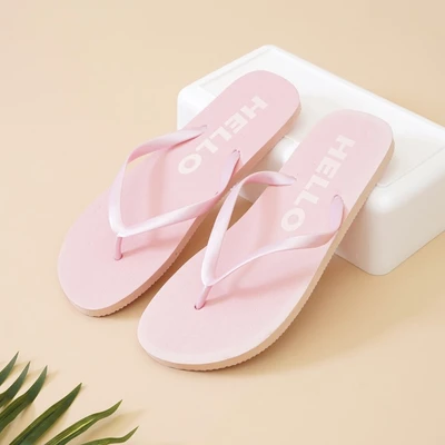 Gambar Ataru Ukuran 39 Sandal Jepit Wanita Hello Flip Flop - Pink