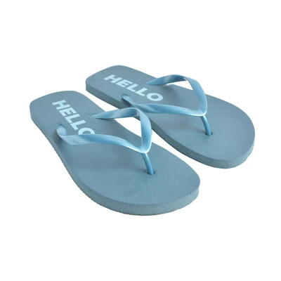 Gambar Ataru Ukuran 39 Sandal Jepit Wanita Hello Flip Flop - Biru