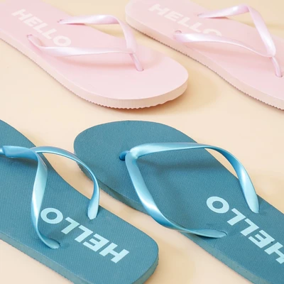 Gambar Ataru Ukuran 40 Sandal Jepit Wanita Flip Flop Hello - Biru