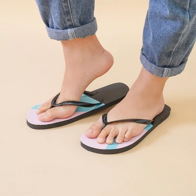 Gambar Ataru Ukuran 38 Sandal Jepit Wanita Flip Flop Graphic - Hitam