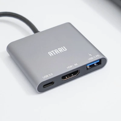 Gambar Ataru Type C To Hdmi Usb 3.0 Adapter - Abu-abu