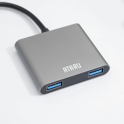 Gambar Ataru USB Hub USB-A To USB-A 4 Port 3.0 - Abu-Abu