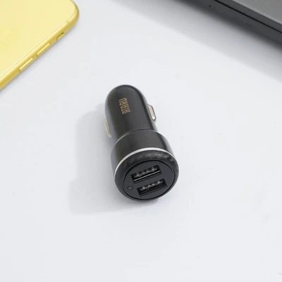 Gambar Ataru Charger Mobil Dual Port USB 3.4 A - Hitam