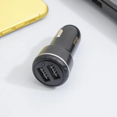 Gambar Ataru Charger Mobil Dual Port USB 3.4 A - Hitam