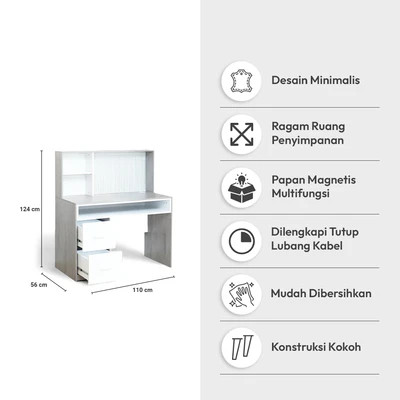 Gambar Informa Blaire Meja Belajar Anak - Putih