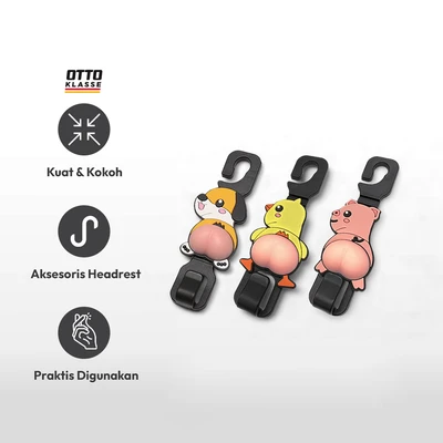 Gambar Otto Klasse Headrest Hook Mobil Multifungsi Dog