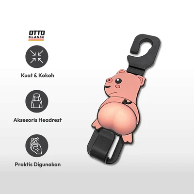 Gambar Otto Klasse Headrest Hook Mobil Multifungsi Pig