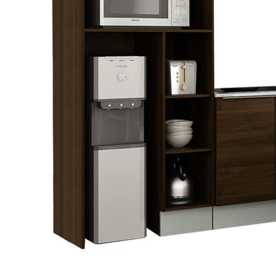 Gambar Informa Prescoot Kitchen Set Sudut M - Cokelat Walnut