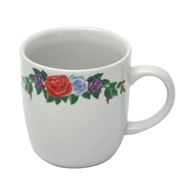 Gambar Kopin Porcelain 17.5 cm Mug Porcelain Bunga Jadul - Putih