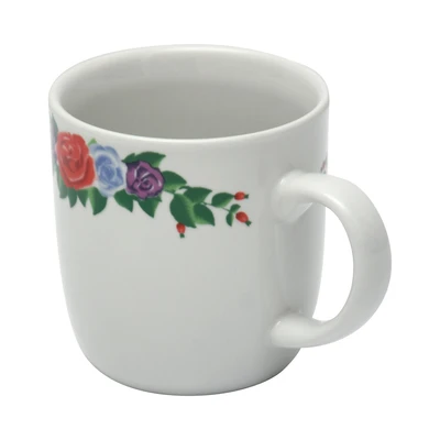 Gambar Kopin Porcelain 17.5 cm Mug Porcelain Bunga Jadul - Putih