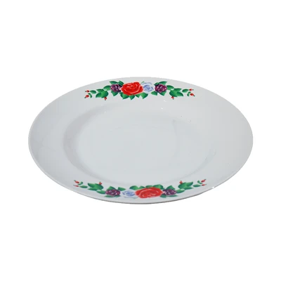 Gambar Kopin Porcelain Piring Makan Porcelain Bunga Jadul 25.4 cm - Putih