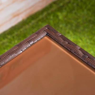 Gambar Soleil Meja Teras Rotan - Cokelat