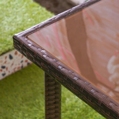 Gambar Soleil Meja Teras Rotan - Cokelat