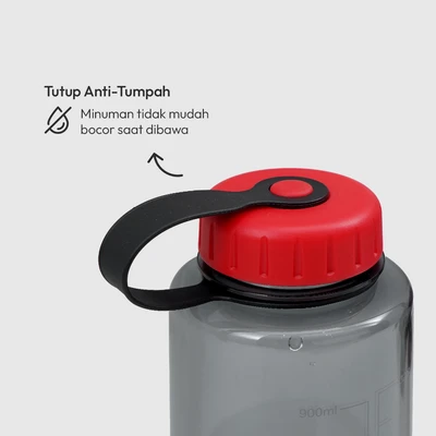 Gambar Picas Botol Minum Plastik Screw Lid 900 ml - Hitam