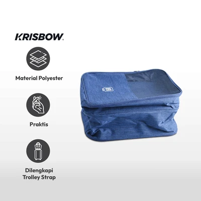 Gambar Passport Tas Organizer Sepatu Dengan Trolley Strap - Biru Navy