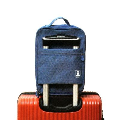 Gambar Passport Tas Organizer Sepatu Dengan Trolley Strap - Biru Navy