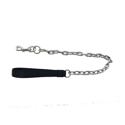 Gambar M-Pets Tali Rantai Anjing Dengan Padded Handle 100 cm - Silver/Hitam