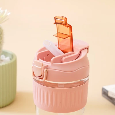 Gambar Ataru Botol Minum Plastik Antislip 550 ml - Pink