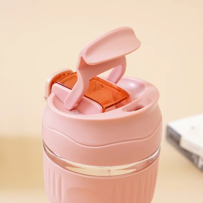 Gambar Ataru Botol Minum Plastik Antislip 550 ml - Pink