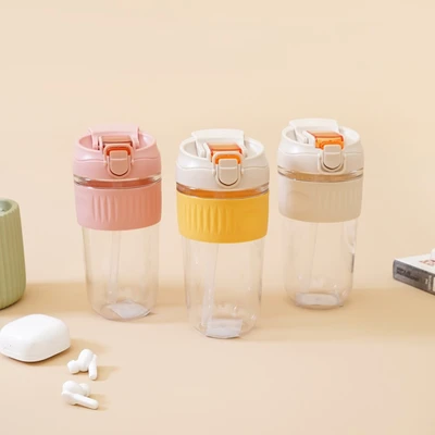Gambar Ataru Botol Minum Plastik Antislip 550 ml - Pink
