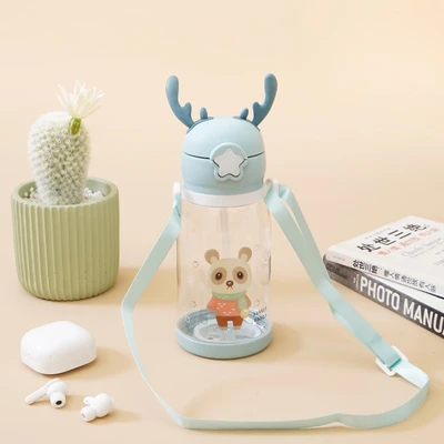 Gambar Ataru 600 Ml Botol Minum Anak Deer - Biru