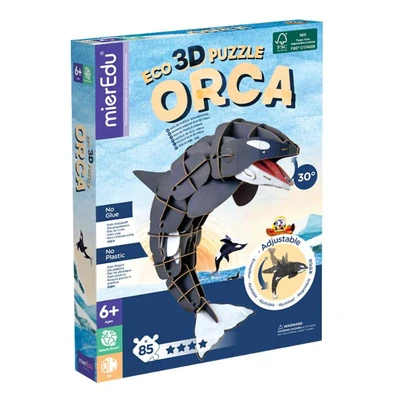 Gambar Mieredu Puzzle 3d Eco Orca Set 85 Pcs - Abu-abu