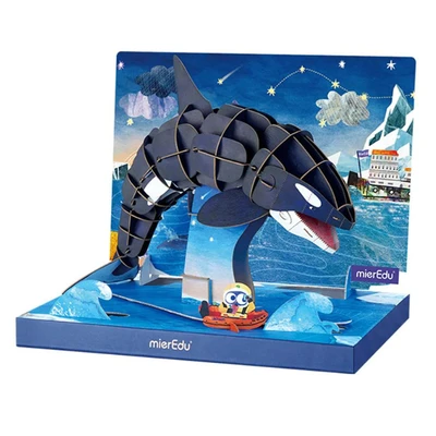 Gambar Mieredu Puzzle 3d Eco Orca Set 85 Pcs - Abu-abu