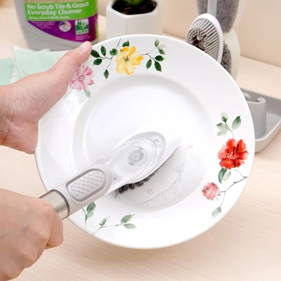 Gambar Proclean Sikat Pebersih Dengan Stand Set 4 pcs - Abu-Abu