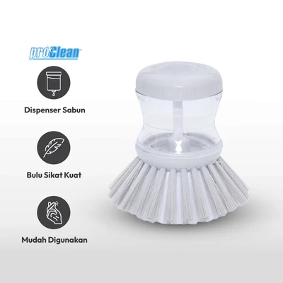 Gambar Proclean Sikat Penggosok Serbaguna Dengan Dispenser - Abu-Abu