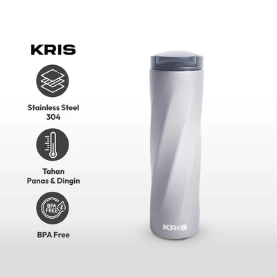 Gambar Kris 480 Ml Botol Vacuum Flask Matte - Abu-abu