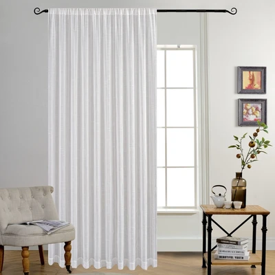 Gambar Informa Tirai Vitrase Embossed Stripe 280x250 cm - Putih