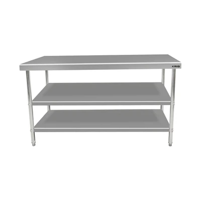 Gambar Kris Meja Dapur 3 Tingkat 150x70 cm - Silver
