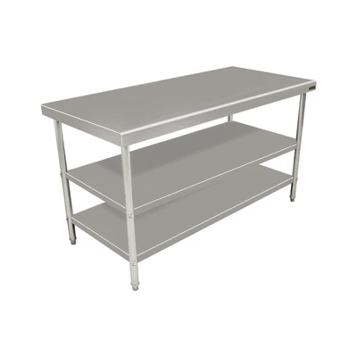 Gambar Kris Meja Dapur 3 Tingkat 180x70 cm - Silver
