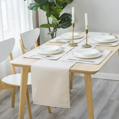 Gambar Informa Table Runner Polyester Water Repellent 33x180 cm - Krem Beige