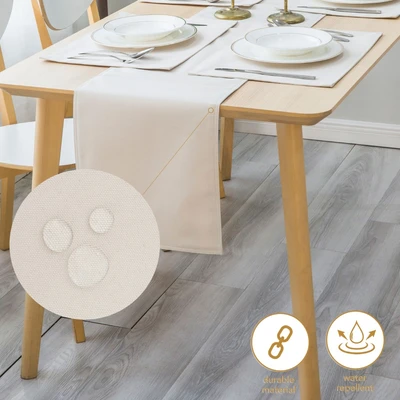 Gambar Informa Table Runner Polyester Water Repellent 33x180 cm - Krem Beige