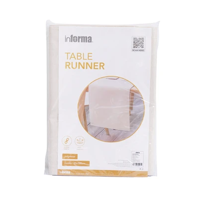 Gambar Informa Table Runner Polyester Water Repellent 33x180 cm - Krem Beige