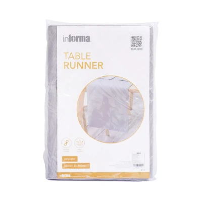 Gambar Informa Table Runner Polyester Water Repellent 33x180 cm - Abu-Abu