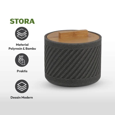 Gambar Stora Lucien Stoples Kapas Polyresin - Abu-Abu