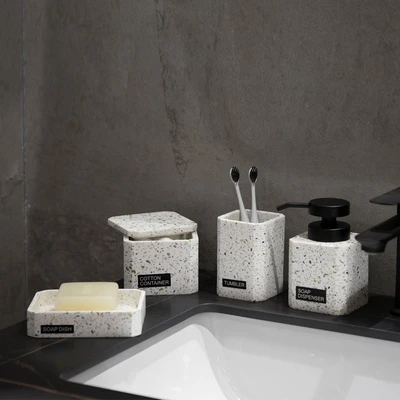 Gambar Stora Terrazzo Stoples Kapas Polyresin - Hijau