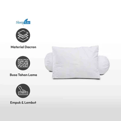 Gambar Sleeplite Set 2 Pcs Bantal & Guling - Putih