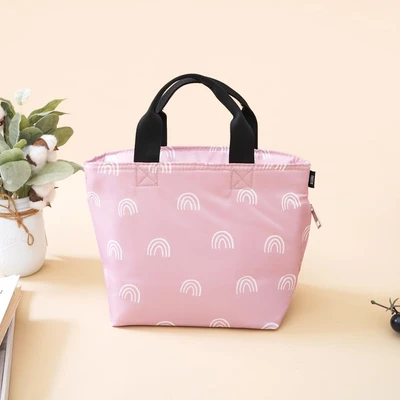 Gambar Ataru Tas Bekal Makanan Thermal Motif Print - Pink