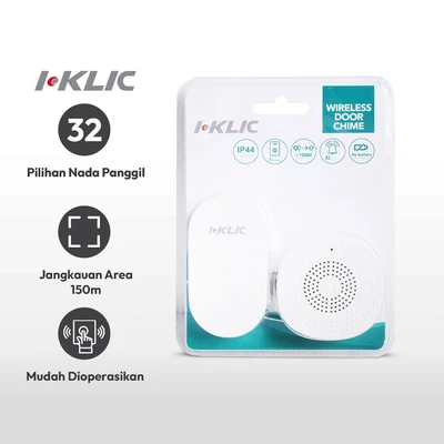 Gambar I-klic Bel Pintu Nirkabel Plug Ub01 - Putih