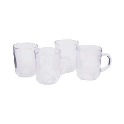 Gambar Selma Columbia Gelas Kaca Dengan Handle 228 ml Set 4 Pcs Transparan
