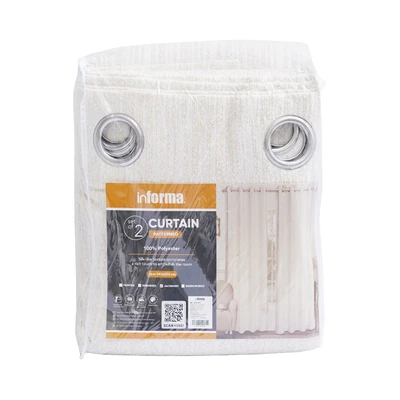 Gambar Informa 140x250cm Set 2 Pcs Gorden Jacquard Yd Lines - Beige