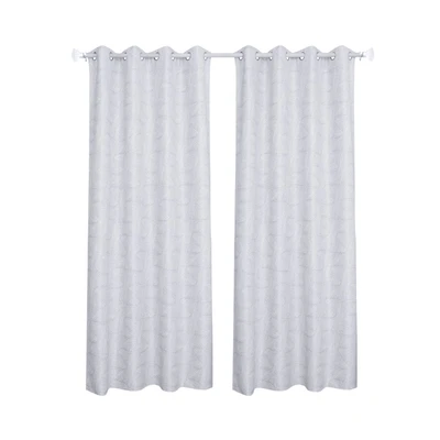 Gambar Informa Gorden Jacquard Yd Geo 140x250 cm Set 2 pcs - Abu-Abu