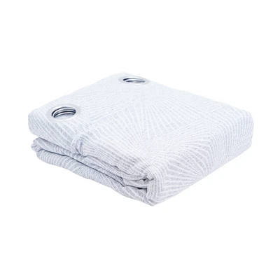 Gambar Informa Gorden Jacquard Yd Geo 140x250 cm Set 2 pcs - Abu-Abu