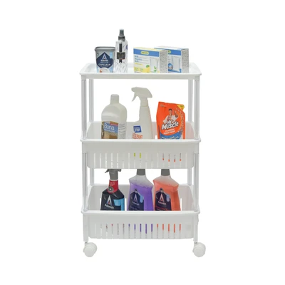 Jual Stora Rak Troli 3 Tingkat Dengan Roda Putih Terbaru | Ruparupa