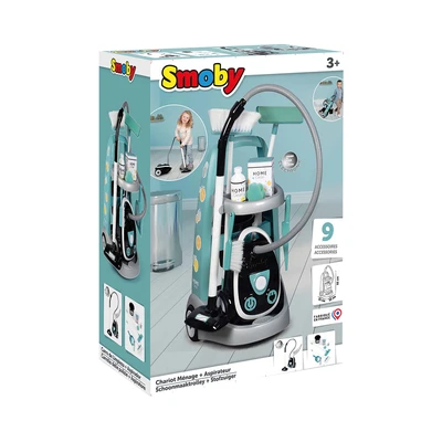 Gambar Smoby Playset Cleaning Trolley & Vacuum Cleaner
