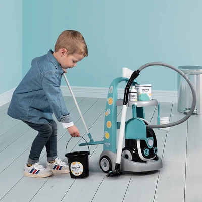 Gambar Smoby Playset Cleaning Trolley & Vacuum Cleaner